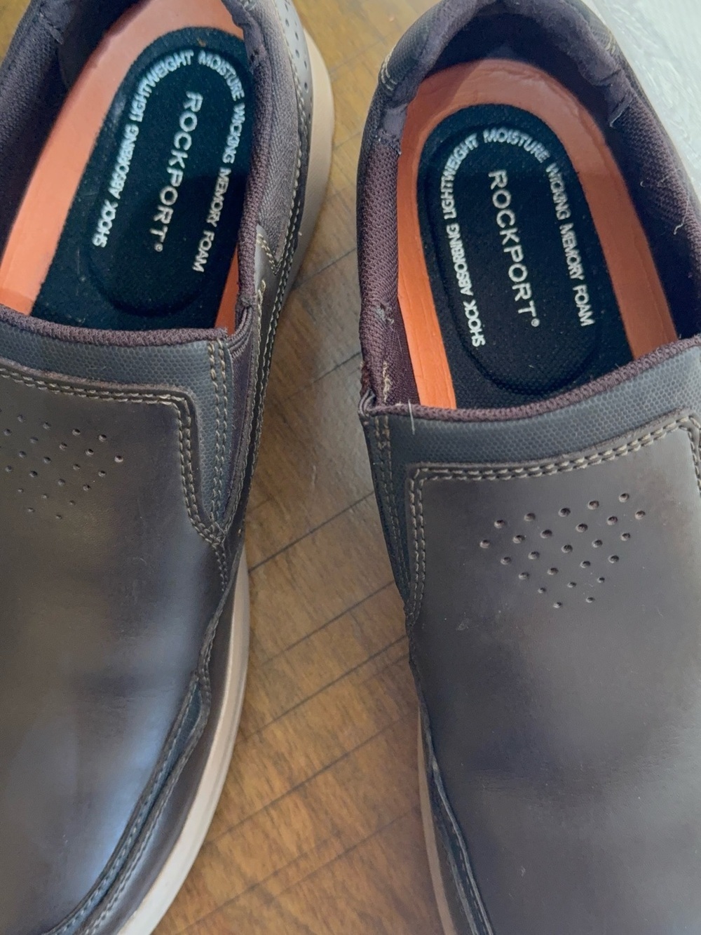 Rockport CH3716 Leather Slip-On Loafers Men’s 10 truTECH Memory Foam - Picture 6 of 9